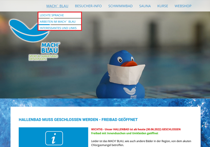 Men Mach Blau Schwimmbad